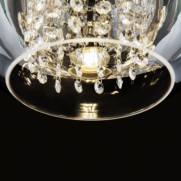 Maytoni Fermi lampă susp., 1 bec, auriu, Ø 30cm, reglabil, Auriu / Alamă, Camera de zi / sufragerie, Metal, Modern