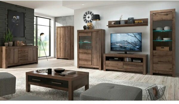 Comoda TV BALIN, stejar, PAL, 140x45x61 cm