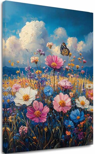 Tablou de perete Butterfly meadow - Premium print - 40x60 cm