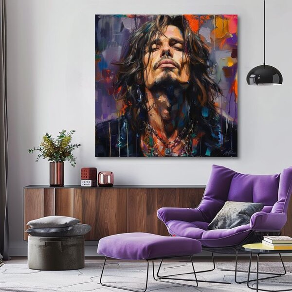 Tablou de perete CHRIS CORNELL - Voice of grunge scene | finisată de mâna artistului - 60x60 cm