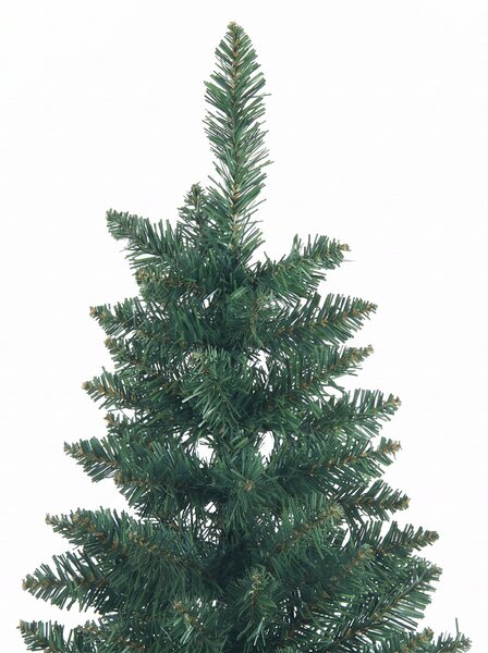 HOMCOM Brad Artificial de Crăciun cu 687 Ramuri, Brad de Crăciun Înalt și Îngust cu Bază Pliabilă, Ø75x210 cm, Verde | Aosom Romania