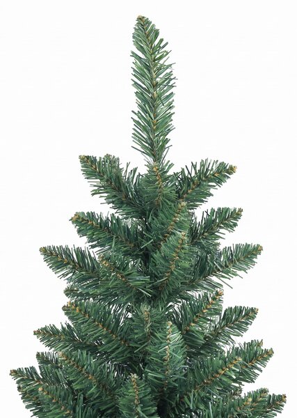 HOMCOM Brad Artificial de Crăciun cu 479 Ramuri, Brad de Crăciun Înalt și Îngust cu Bază Pliabilă, Ø65x180 cm, Verde | Aosom Romania