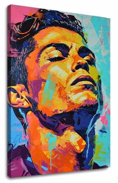 Tablou de perete CRISTIANO RONALDO - Energia câștigătorului | finisată de mâna artistului - 60x90 cm
