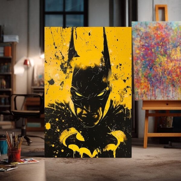 Tablou de perete DARK KNIGHT pe panza | Structură pictată - 60x90 cm