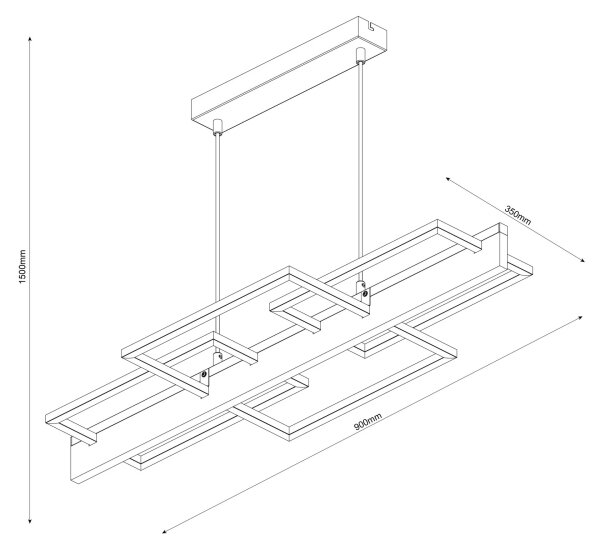 Lustră LED suspendată pe cablu LARYSA LED/35W/230V din pin