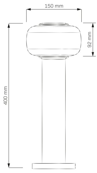 Lampă LED de exterior MALAGA LED/12W/230V 40 cm IP44 neagră