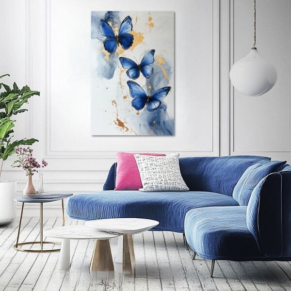 Tablou de perete de fluturi - Marmura eleganță - 40x60 cm