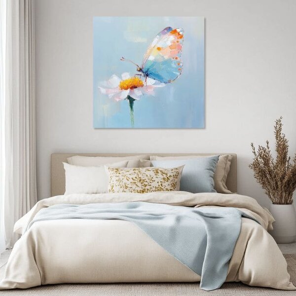 Tablou de perete de fluture - Pastel zi - 60x60 cm