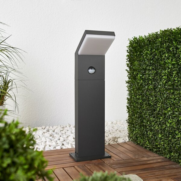 Arcchio Bornă luminoasă LED Yolena, senzor, 60 cm, antracit, Negru, Metal, Modern