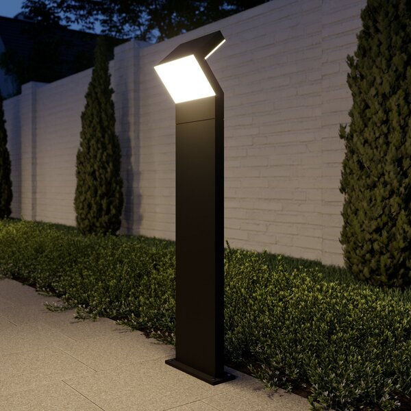Arcchio bornă luminoasă LED Havin, antracit, metal, 100cm, Negru, Metal, Modern
