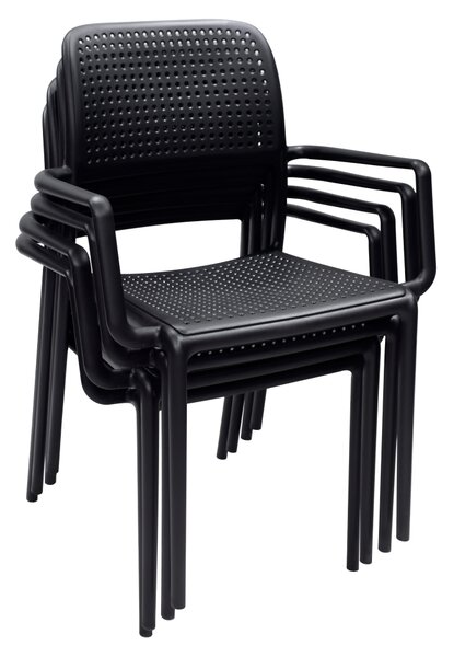 KONDELA Scaun stivuibil, negru, DENTON NEW