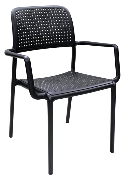KONDELA Scaun stivuibil, negru, DENTON NEW