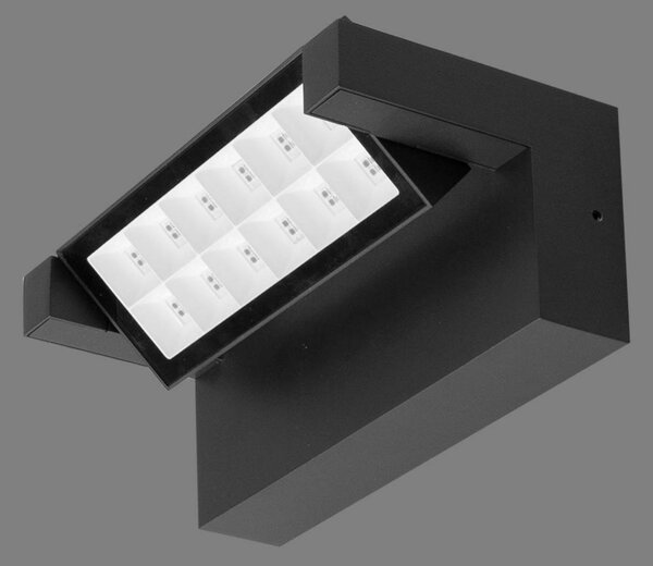EVN Wav aplică LED exterior cu LED-uri rotative, Negru, Metal, Modern