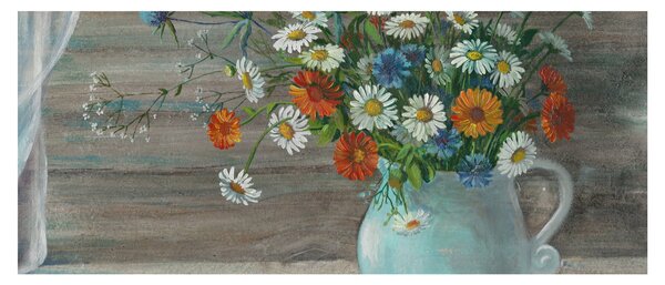 Tablou - Pictură în ulei, flori de câmp (120x50 cm)