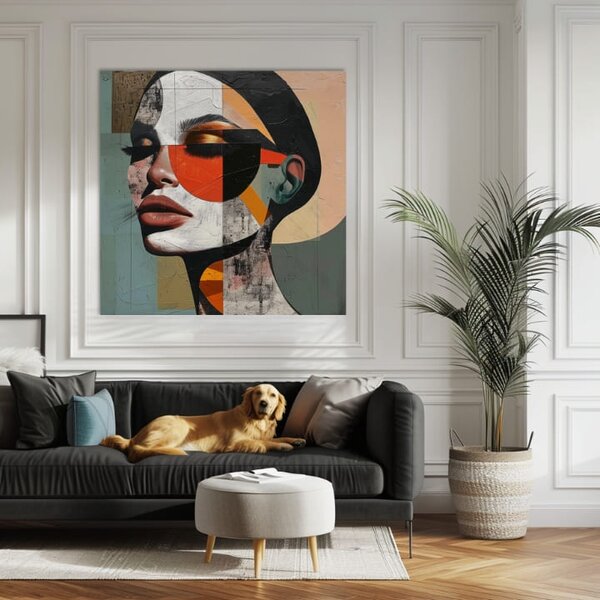 Tablou de perete elegantă a unei femei Armonie de forme - 60x60 cm