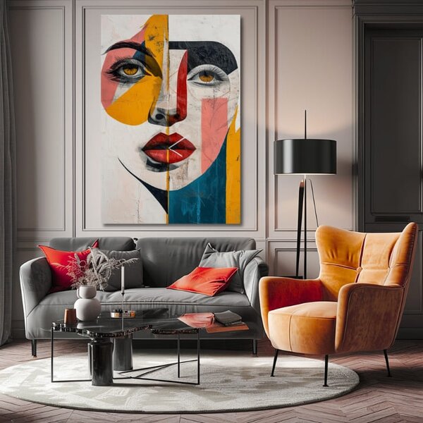 Tablou de perete elegantă a unei femei Dorința de a săruta - 40x60 cm