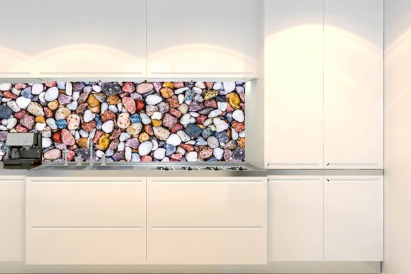 Fototapet pentru bucătărie - pietricele colorate 180 x 60 cm