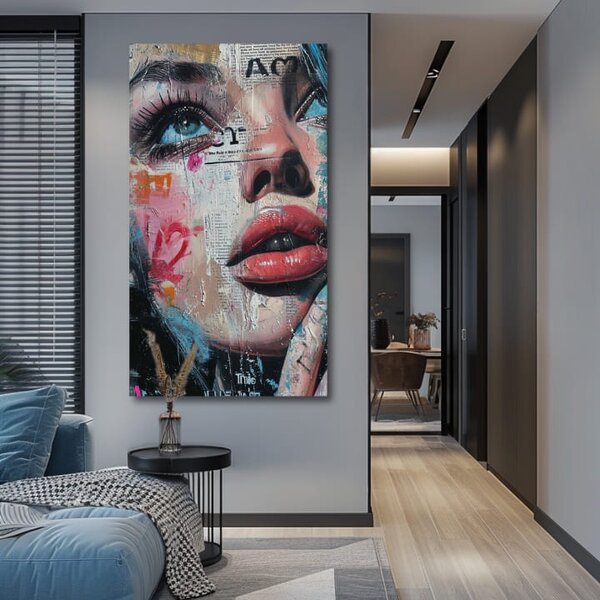 Tablou de perete elegantă a unei femei Culorile străzii - 50x100 cm