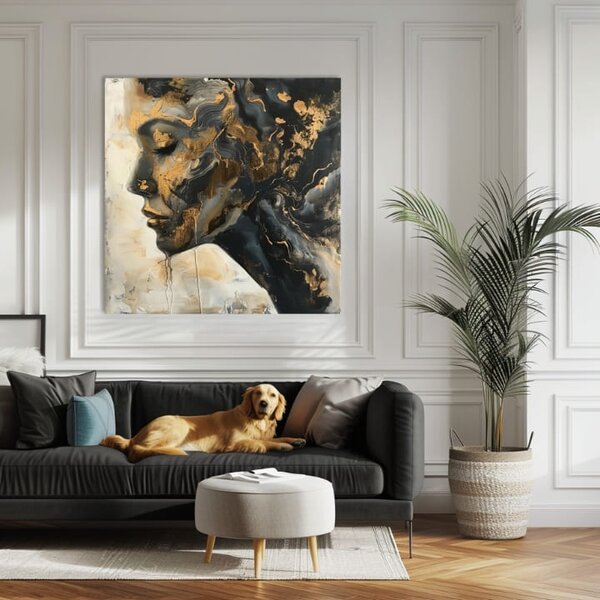 Tablou de perete elegantă a unei femei Meditație - 60x60 cm