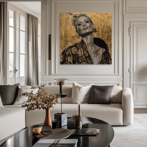 Tablou de perete elegantă a unei femei Încredere în sine - 60x60 cm