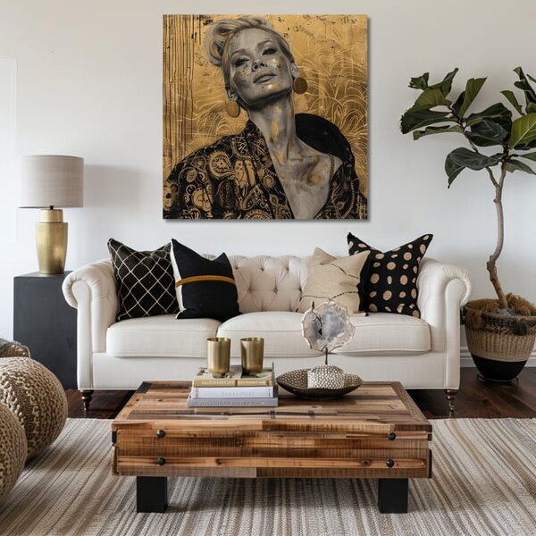 Tablou de perete elegantă a unei femei Încredere în sine - 60x60 cm