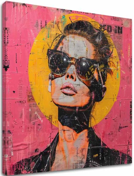 Tablou de perete elegantă a unei femei Influencer - 60x60 cm