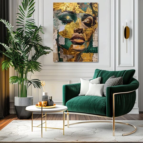 Tablou de perete elegantă a unei femei Emerald vis - 40x60 cm