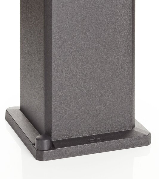 Fumagalli Lampă LED de trotuar Elisa 800 negru clar, 10W CCT, Negru, Plastic, Modern