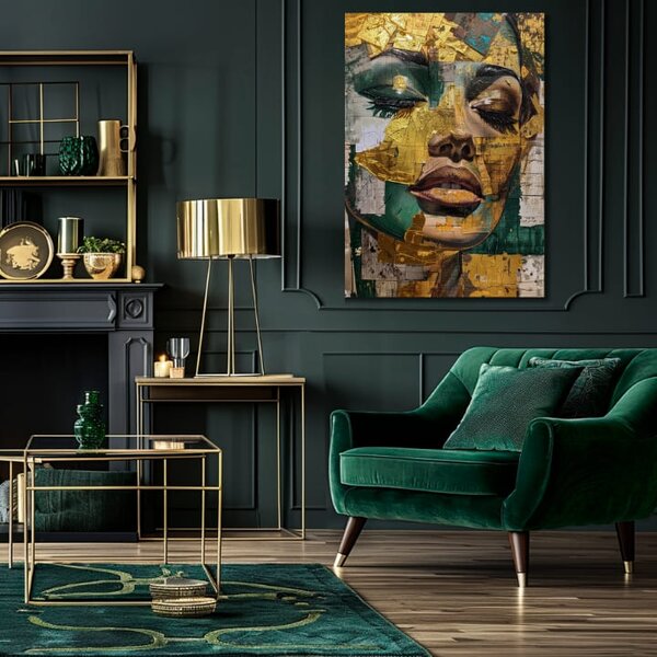 Tablou de perete elegantă a unei femei Emerald vis - 40x60 cm