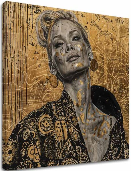 Tablou de perete elegantă a unei femei Încredere în sine - 60x60 cm