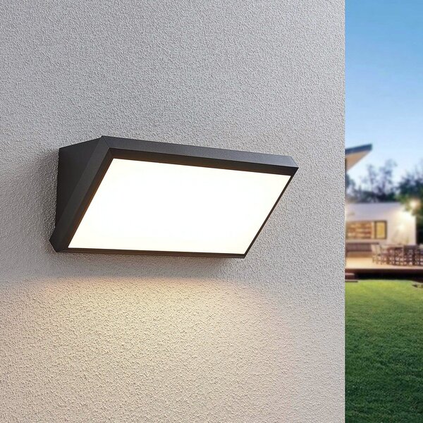 Lampă de Exterior Lindby, Abby, Negru, Balcon, Plastic, Modern