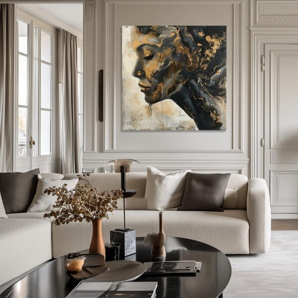 Tablou de perete elegantă a unei femei Meditație - 60x60 cm