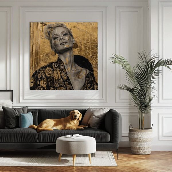Tablou de perete elegantă a unei femei Încredere în sine - 60x60 cm