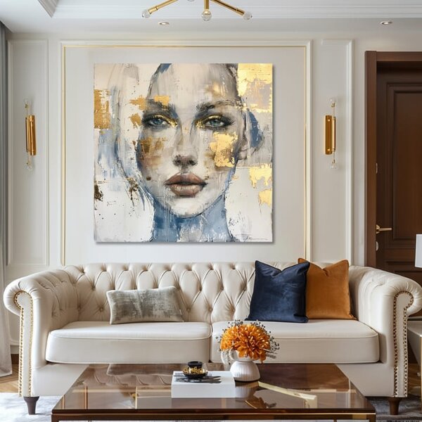 Tablou de perete elegantă a unei femei Privire pătrunzătoare - 60x60