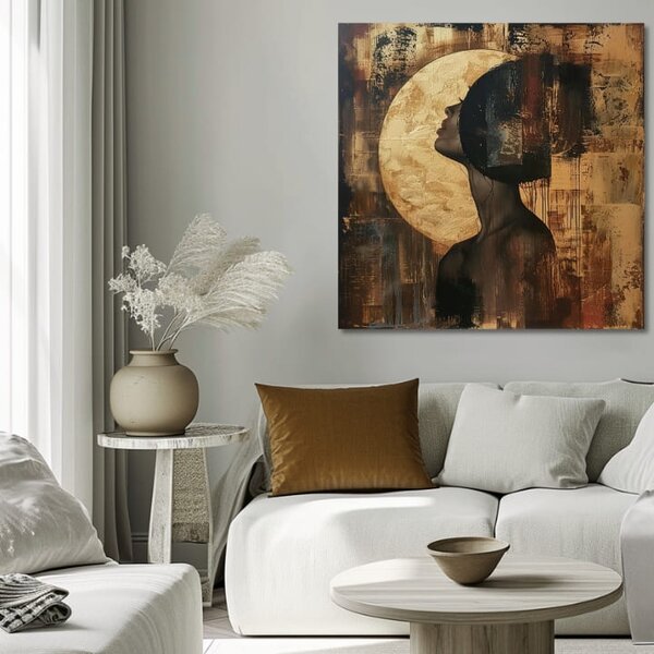 Tablou de perete elegantă a unei femei Reflecția lunii - 60x60 cm