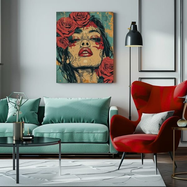 Tablou de perete elegantă a unei femei Pasiune - 40x60 cm