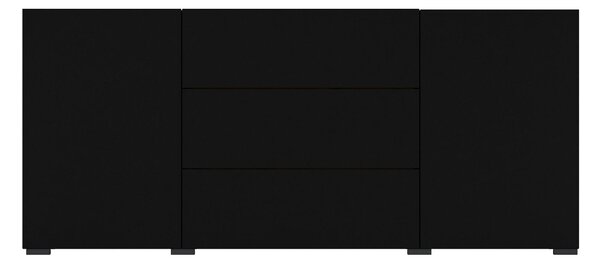Comodă Avernic Typ 26 (onyx negru + stejar wotan). Promo -12%. 1042066