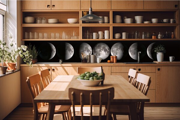 Fototapet pentru bucătărie - faza lunii 420 x 60 cm