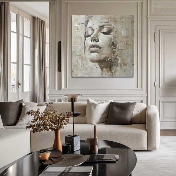 Tablou de perete elegantă a unei femei Zeiță a păcii - 60x60 cm