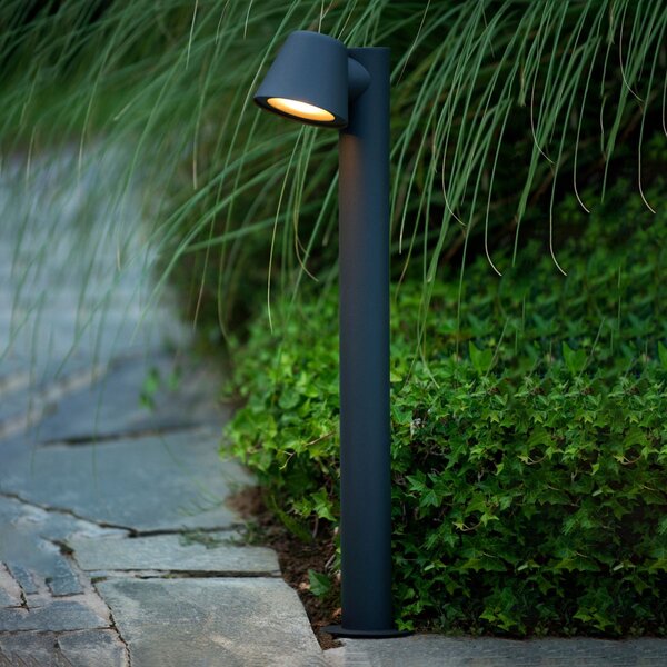 Lucide Lumina de cale cu LED-uri Dingo GU10 antracit, reglabil, Negru, Metal, Modern