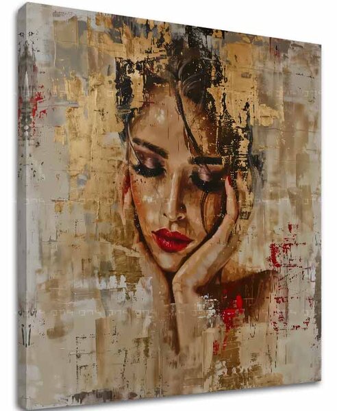 Tablou de perete elegantă a unei femei The Graceful Muse - 60x60 cm
