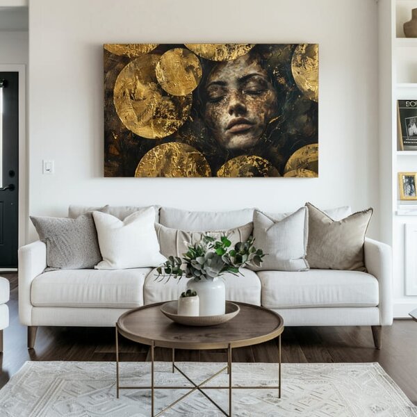 Tablou de perete elegantă a unei femei sub apă - 40x60 cm