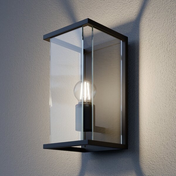 Lucande lumina de perete în aer liber Annalea, 30 cm, 1 bec, IP54, reglabil, Negru, Metal, Modern