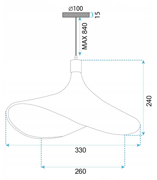 LAMPĂ SUSPENDATĂ DIN BAMBUS APP1642-1CP 30cm