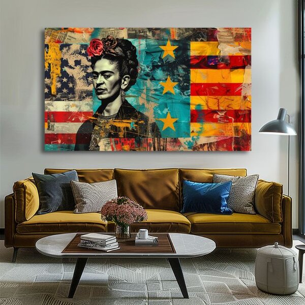 Tablou de perete FRIDA KAHLO - Referință culturală | finisată de mâna artistului - 90x60 cm