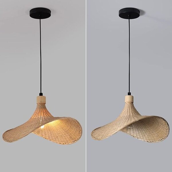 LAMPĂ SUSPENDATĂ DIN BAMBUS APP1642-1CP 30cm