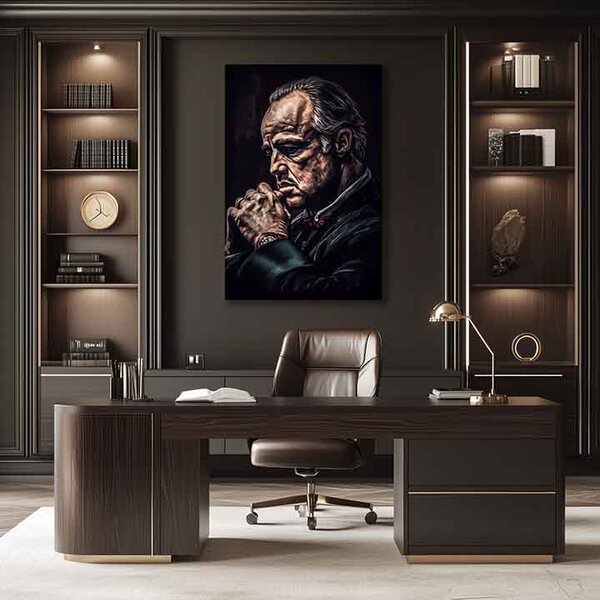 Tablou de perete GODFATHER: Putere și respect | Pânză italiană - 60x90 cm
