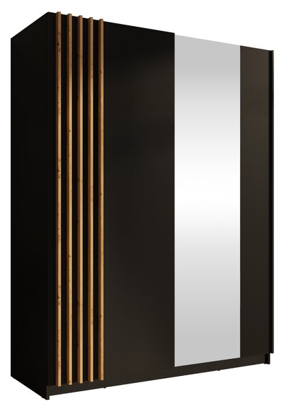 KONDELA Dulap, 2D-150, neagră/stejar artisan, BAJADERO TYP 1
