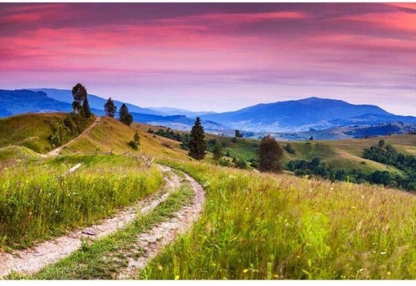 Fototapetă vlies natură cu auroră boreală 375 x 250 cm