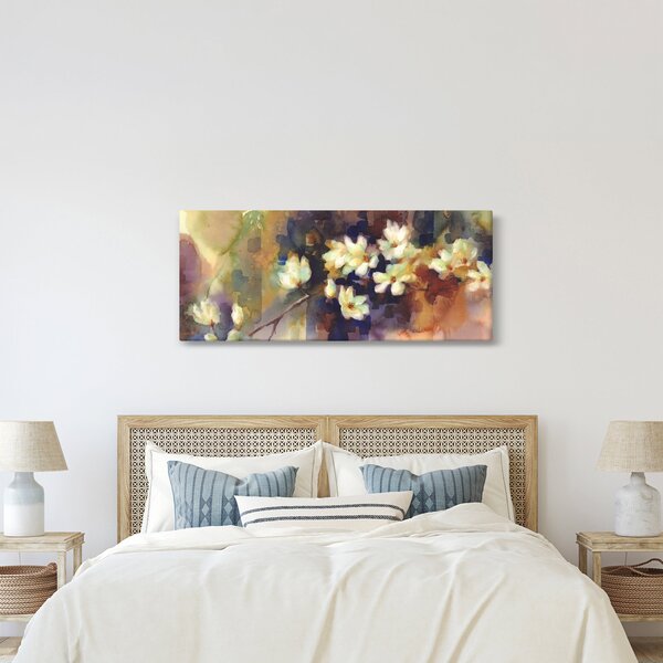 Tablou - Magnolii albe, pictură (120x50 cm)